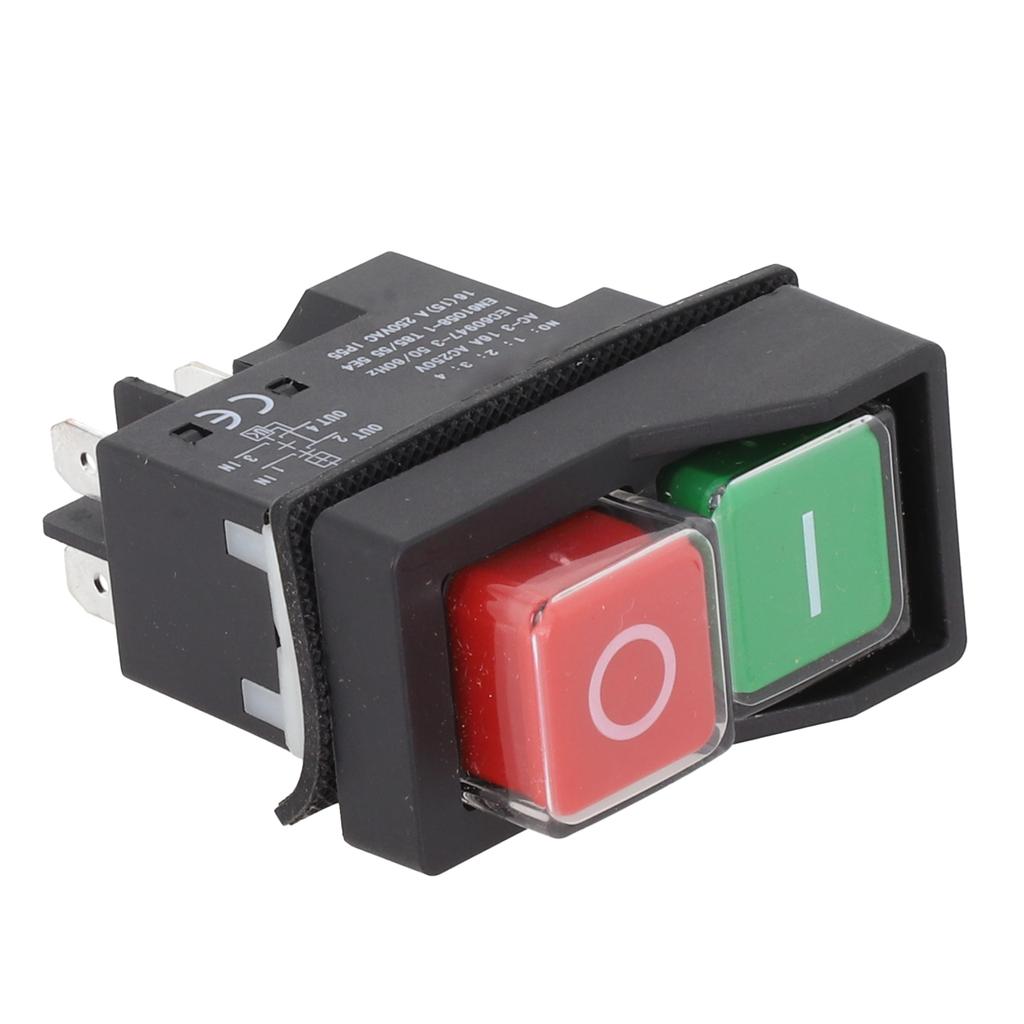 A smart choice for garden machinery this waterproof electromagnetic push button switch offers safety and reliability
