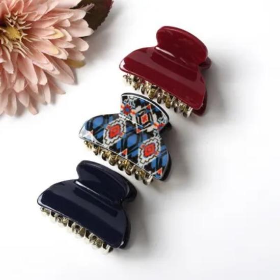 3pack Hair Clip Daisy Acrylic Plastic Small Hair Claw For Women Girls Fashion Gold Crab For Hair Tins Clamps Hair Accessories