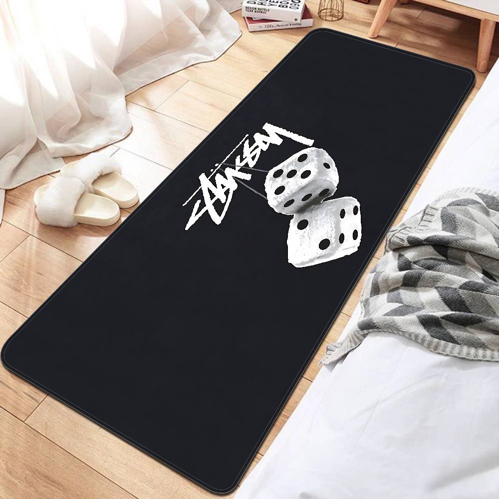 Black And White No Ball Door Mat Washable Non-Slip Living Room Sofa Chairs Area Mat Kitchen Doormat Area Rug