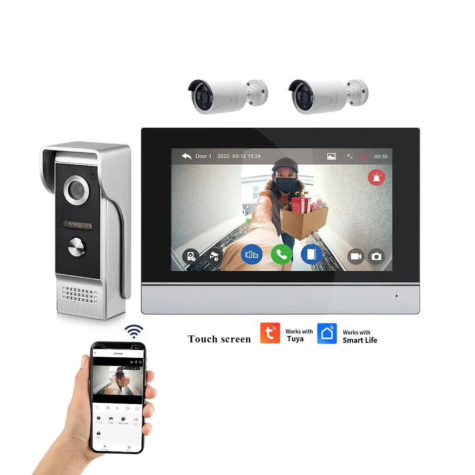 7 Inches 1080P Video Intercom Doorbell High-definition Access Control Intercom Graffiti APP Intelligent Video Doorbell