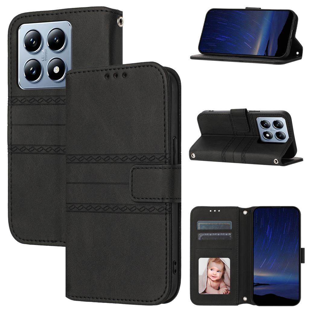 For Xiaomi 14T Case Wallet PU Leather Imprinted Pattern Phone Cover