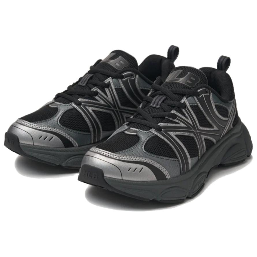 New MLB Chunky Runner Ace Runner Anti Slip Wear Resistant Low Top Running Shoes Unisex Black 3ARNACE4N-50BKS