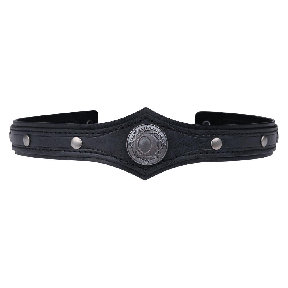 Embossed Pu Rivet Headband Medieval Style Halloween Hair Hoop Cosplay Headband