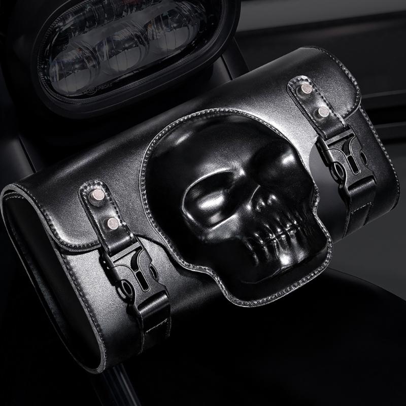 Motorbike Tool Bag Front Fork Handlebar Bag Storage Pouch Universal Front Bag Motorcycle Front Bag Vintage Saddlebag