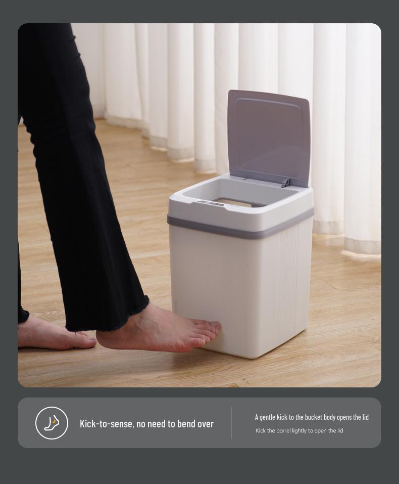 2025 Smart Induction Trash Can: Automatic, Hygienic, Light Luxury Design for Home