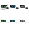 LED Large Screen Electronic Alarm Clock Adjustable Brightness Bedside Clock  Deep Sleeper