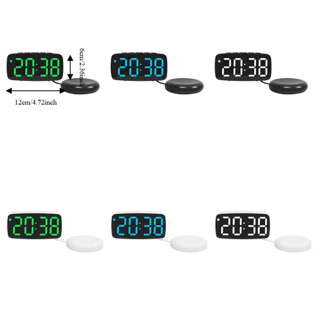 LED Large Screen Electronic Alarm Clock Adjustable Brightness Bedside Clock  Deep Sleeper