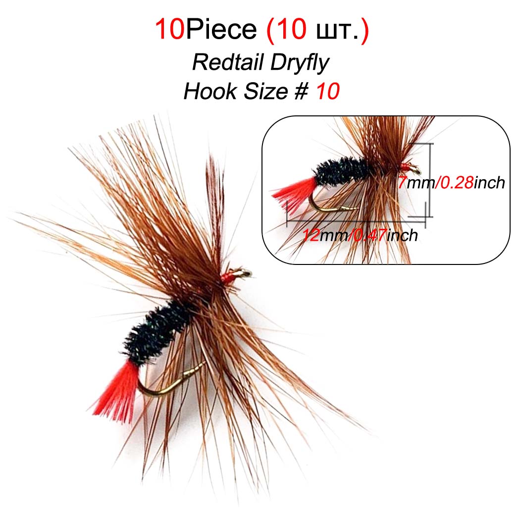 

Ассортимент мух 10/15/20/25 шт., приманки для искусственной насекомой, премиальная нахлыстовая рыбалка на сухие/мокрые мушки, окунь, лосось и другая пресноводная рыба 10Pcs