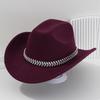 Men's and women's Panama French cowboy hats, jazz top hats, accessories, three-dimensional leaves, rhinestone belts, bonfire balls