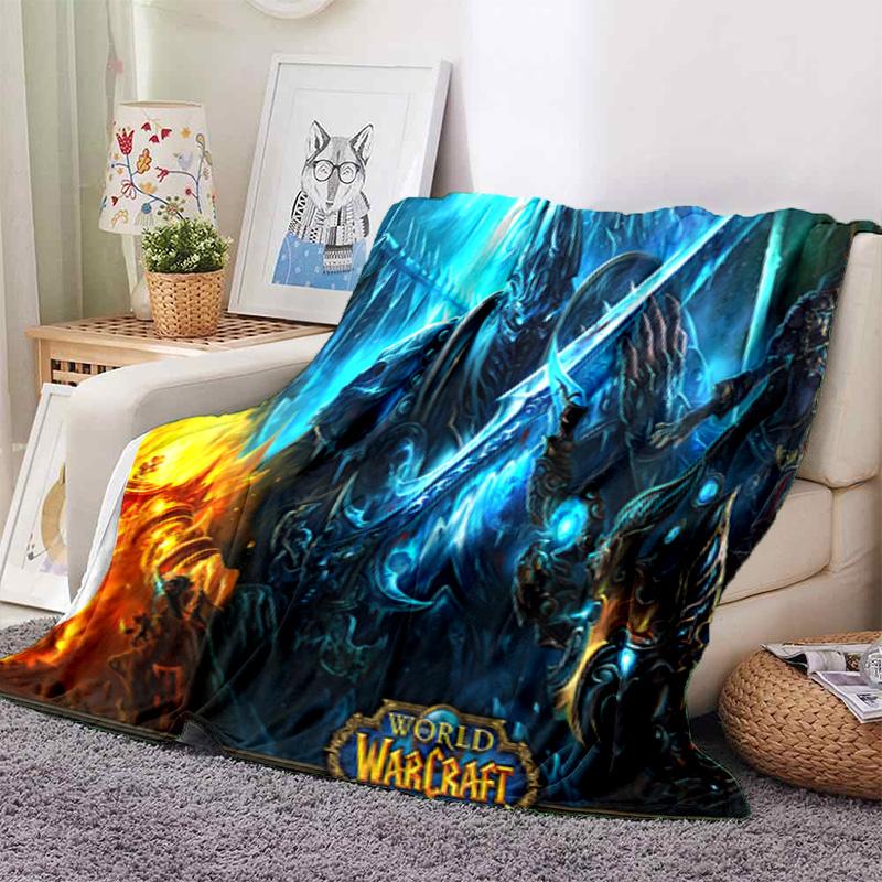 classic game World of Warcraft Frozen Throne blanket Soft and portable four season home bed, sofa blanket, office travel, lunch break, warm blanket Y7