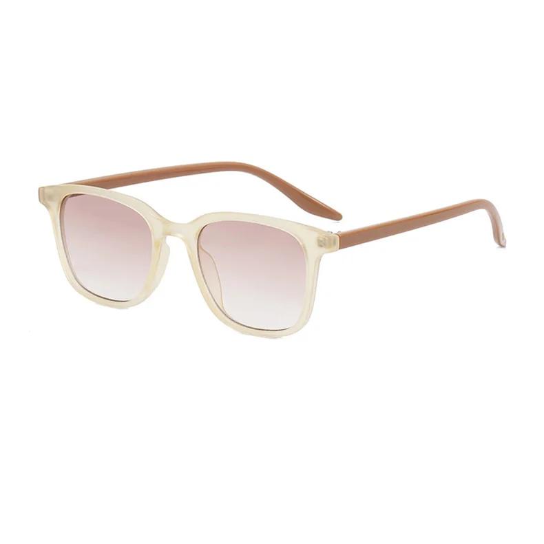 Ultra Light Retro Square Sunglasses Ins Popular Contrast Color Matte Gradient Shades UV400 Lentes  Mujer Lentes