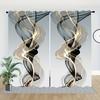 2 st Kanalficka Geometrisk Marmormönstrad Gardin Dekorativ Fönsterdraperi Fönsterbehandlingar För Sovrum Vardagsrum Hemdekoration