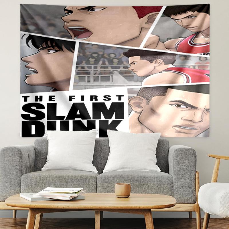 SLAM DUNK Print Tapestry, Lightweight Wall Hanging, for Bedroom, Dorm, Living Room, Home Art Decor, Birthday Christmas Gift for Friends