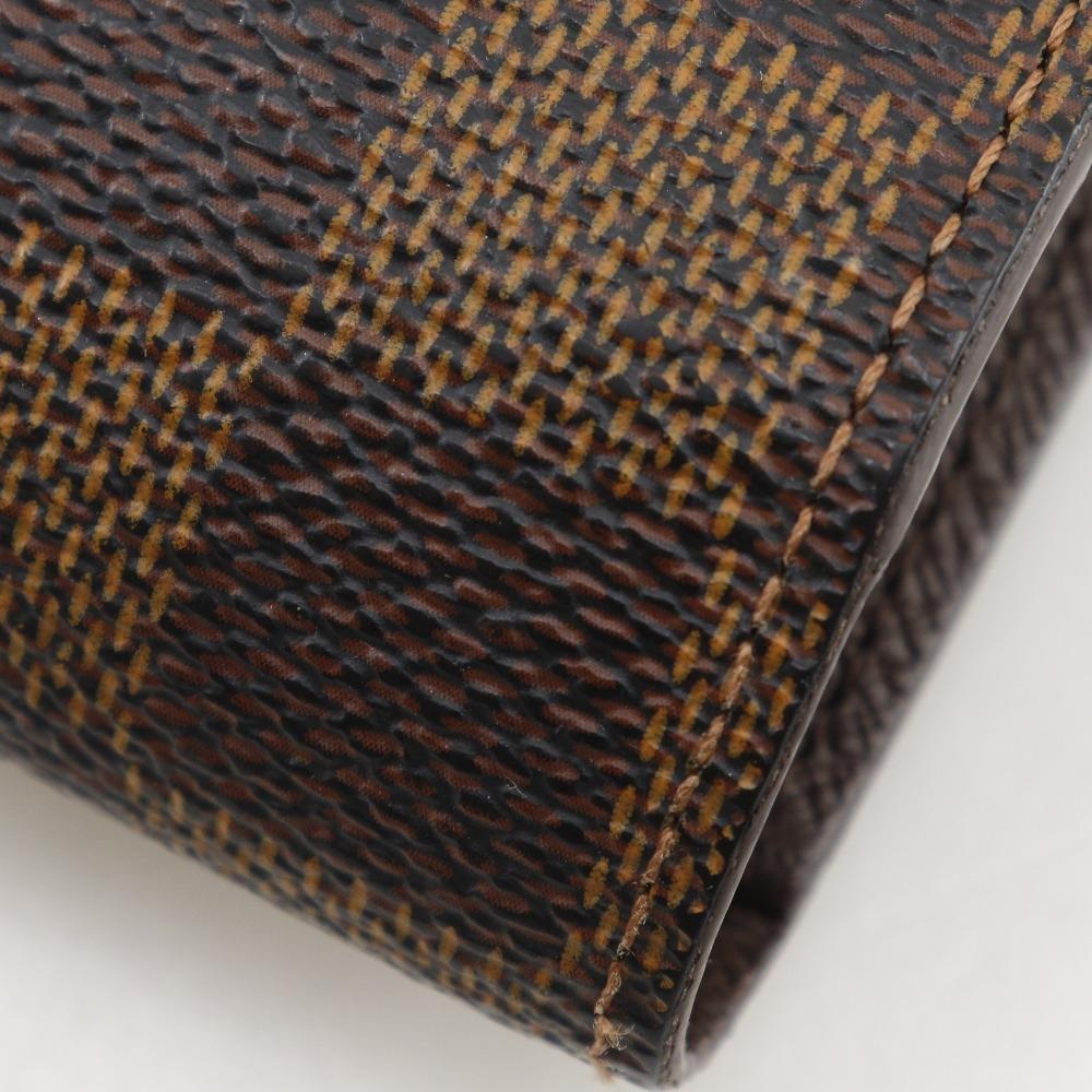 LOUIS VUITTON Portefeiulle International Purse N61217 Brown Damier canvas unisex Used