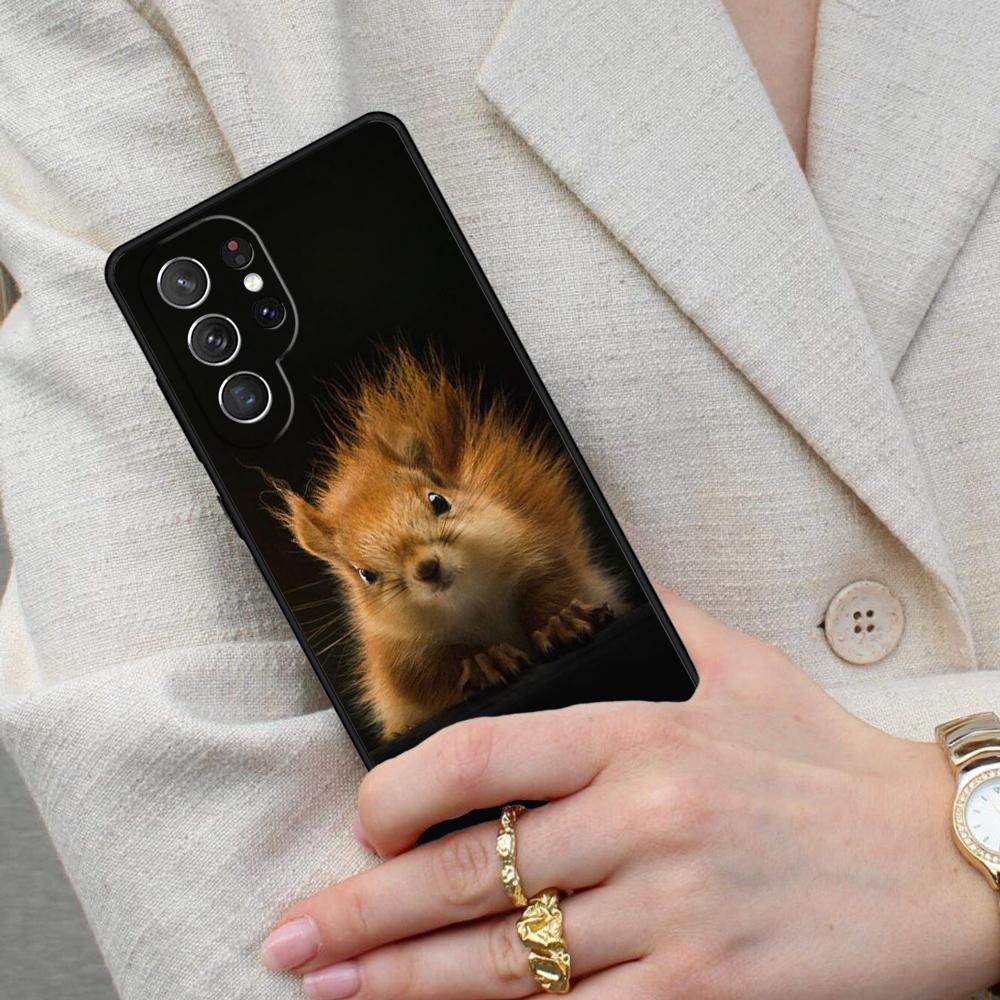 Cute Animal Squirrel Cell Phone Case for Samsung Galaxy S26 Ultra S25 S24 S23 S22 S21 S20 Note10 Cover