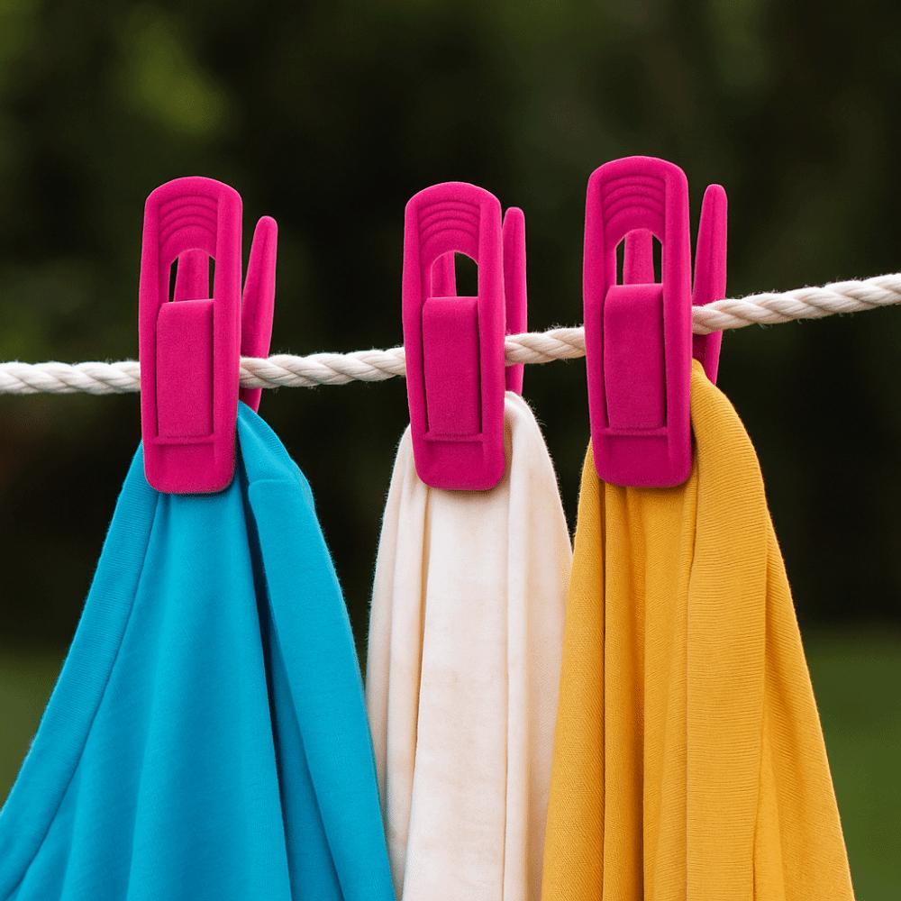 20Pcs Traceless Flocked Hanger Clips Non-Slip Bed Sheets Clips Pants Hangers Clip  Drying Clothes