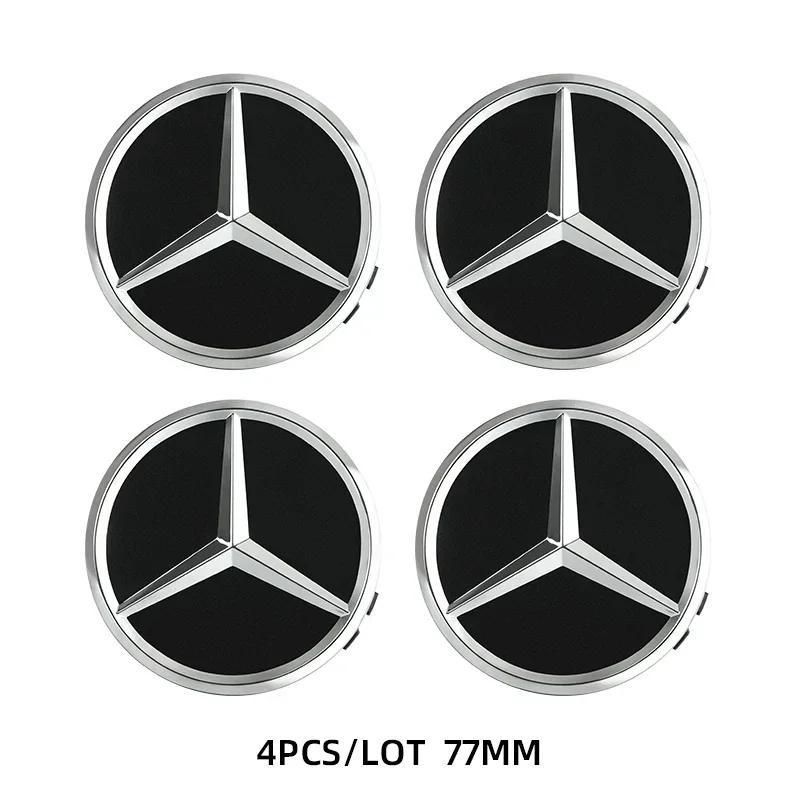 Naklejka Samochodowa 2025 Gorąca Do Benz 4 szt. 75 MM Kołpaki Piasty Koła Samochodowego Wieniec AMG dla Mercedes Benz GLE GLK SLK CLA CLK W203 W204 W20