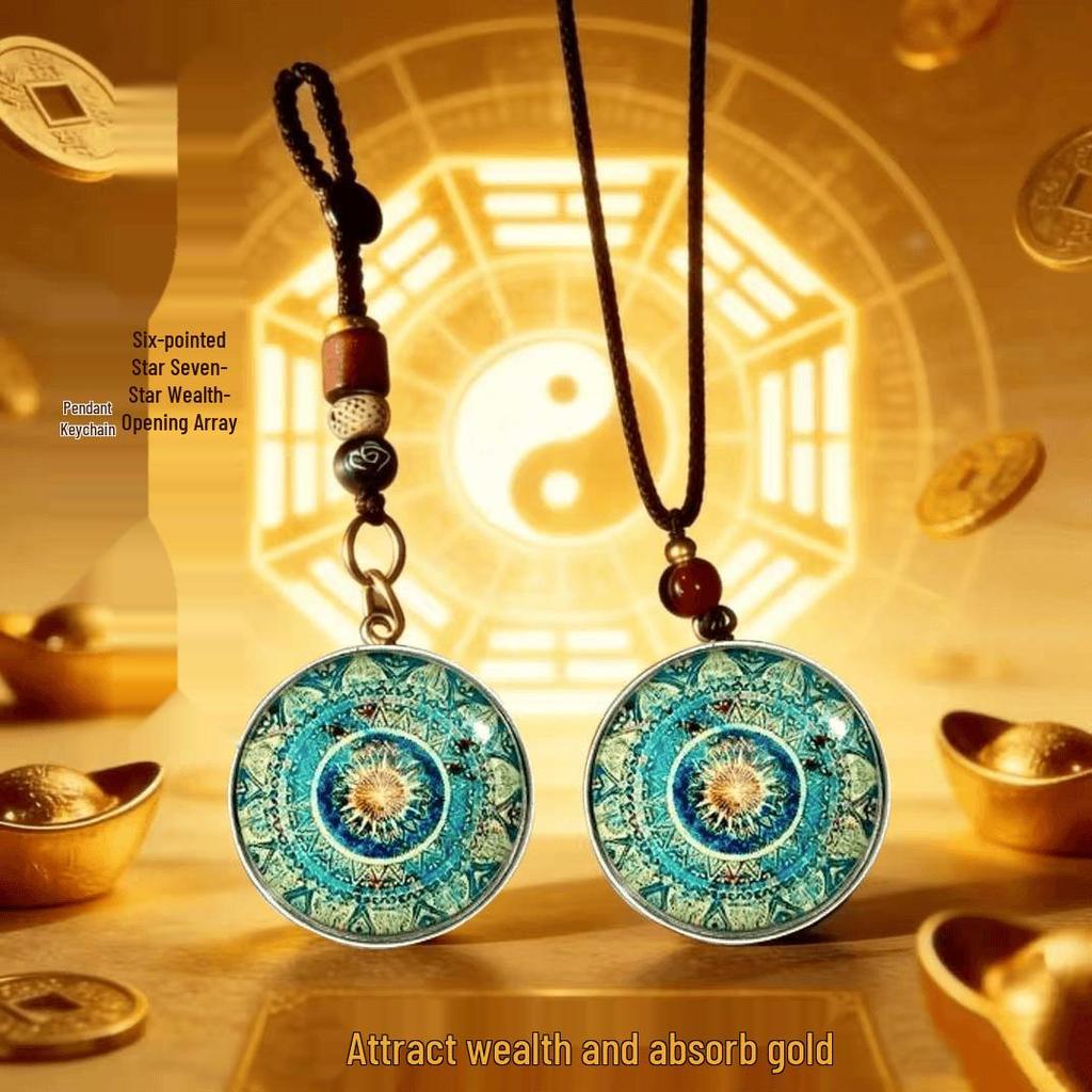 2026 Year of the Horse: Six-Pointed Seven-Star Wealth-Attracting Personal Energy Array Charm.