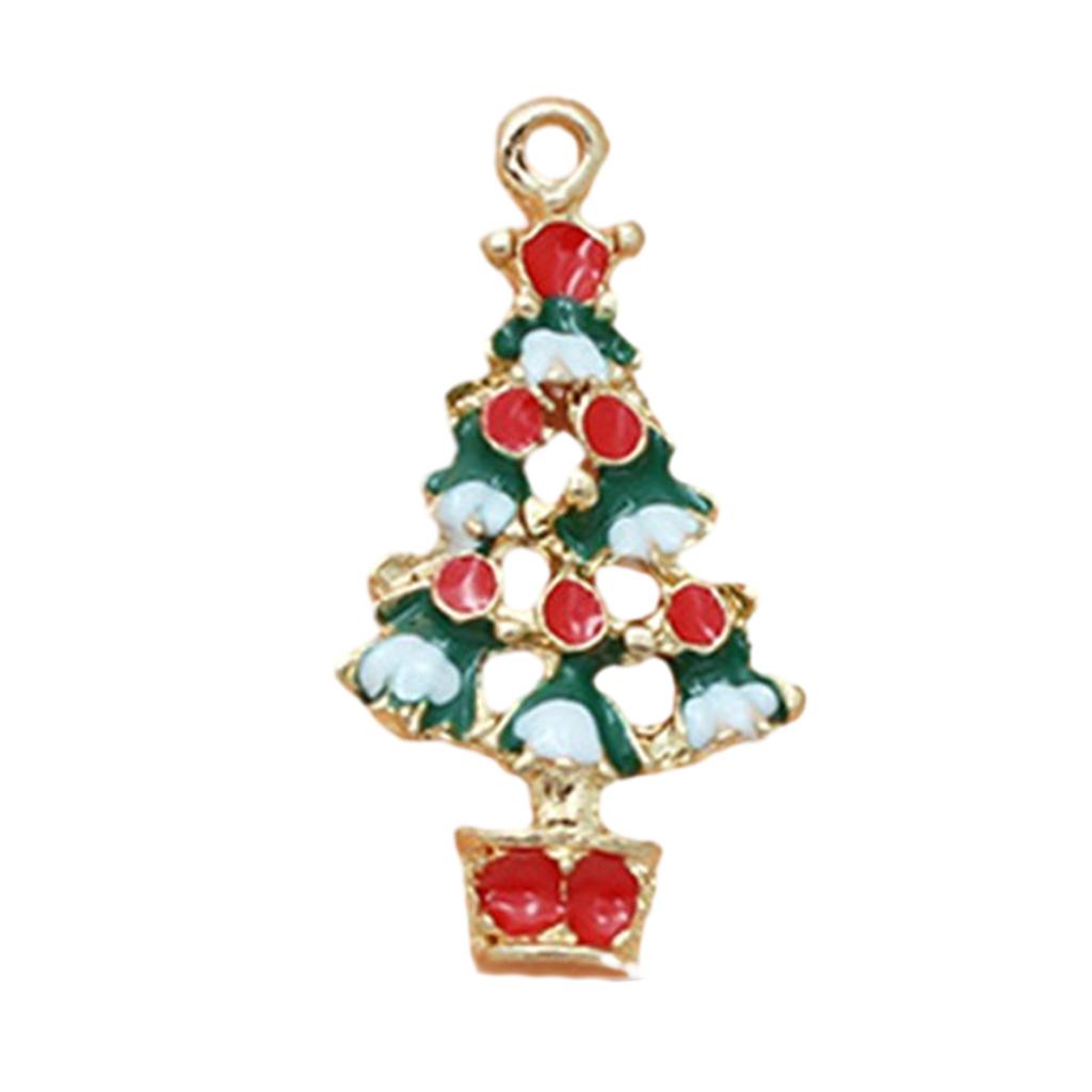 Christmas Tree Charms Jewelry Making Charms Pendant for Necklace Bracelet Earring Making Cristmas Stocking Stuffer