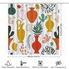 Vibrant Vases Cacti Shower Curtain For Bathroom Decor Multicolored Fabric Curtain With Floral Patterns Size: 72X84Inches (183×21