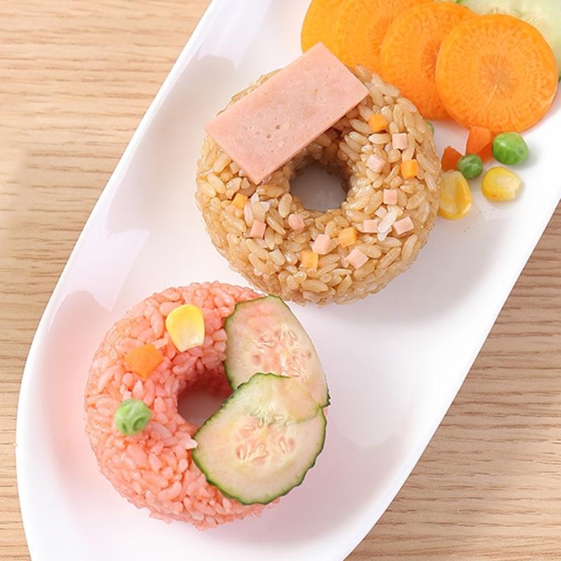 Kitchen Clear Rice Balls Press Mold Round Doughnuts Rice Balls Mold Sushis Maker Rice Balls Mold DIY Craft Baking Tool
