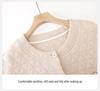 2025 Women's Winter Three-Layer Pajama Set: Thick, Warm, Simple Style, Long Sleeve & Pants