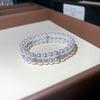 French retro zircon three-layer pearl beaded bracelet light luxury high-end bracelet beautiful design versatile jewelry
