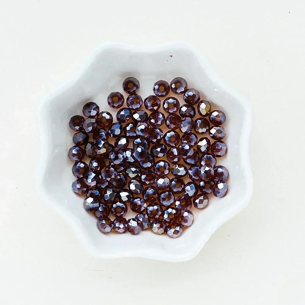 50pcs Translucent Czech Crystal Glass Bead Faceted Colorful Spacer Bead for Jewelry Making DIY Bracelet Necklace Accessories