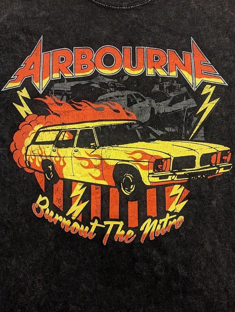 Airbourne - Burnout the Nitro T-Shirt Cotton Unisex Tee All Size S to 5XL US800 Unisex T-Shirt M
