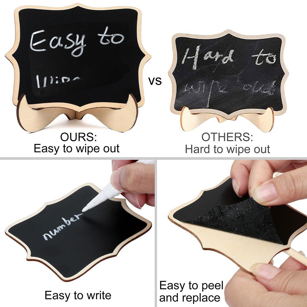 20PCS Elegant Mini Chalkboard Signs with Easel Stand - Perfect for Weddings, Parties, and Events - Includes Table Numbers