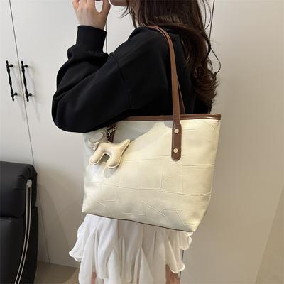 Textured Soft Leather Big Bag Women's 2025 New Fashionable Large-capacity Shoulder Bag High-end Tote Versatile Handbag