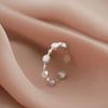 925 Silver Opal Ring Female Index Finger Opening Adjustable Tail Ring Fashion Simple High-End Jewelry Gift