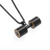 Coole Titanstahl Kurzhantel Anhänger Halskette Langhantel Fitness Anhänger für Männer und Frauen Freizeit Sport Punk Schmuck