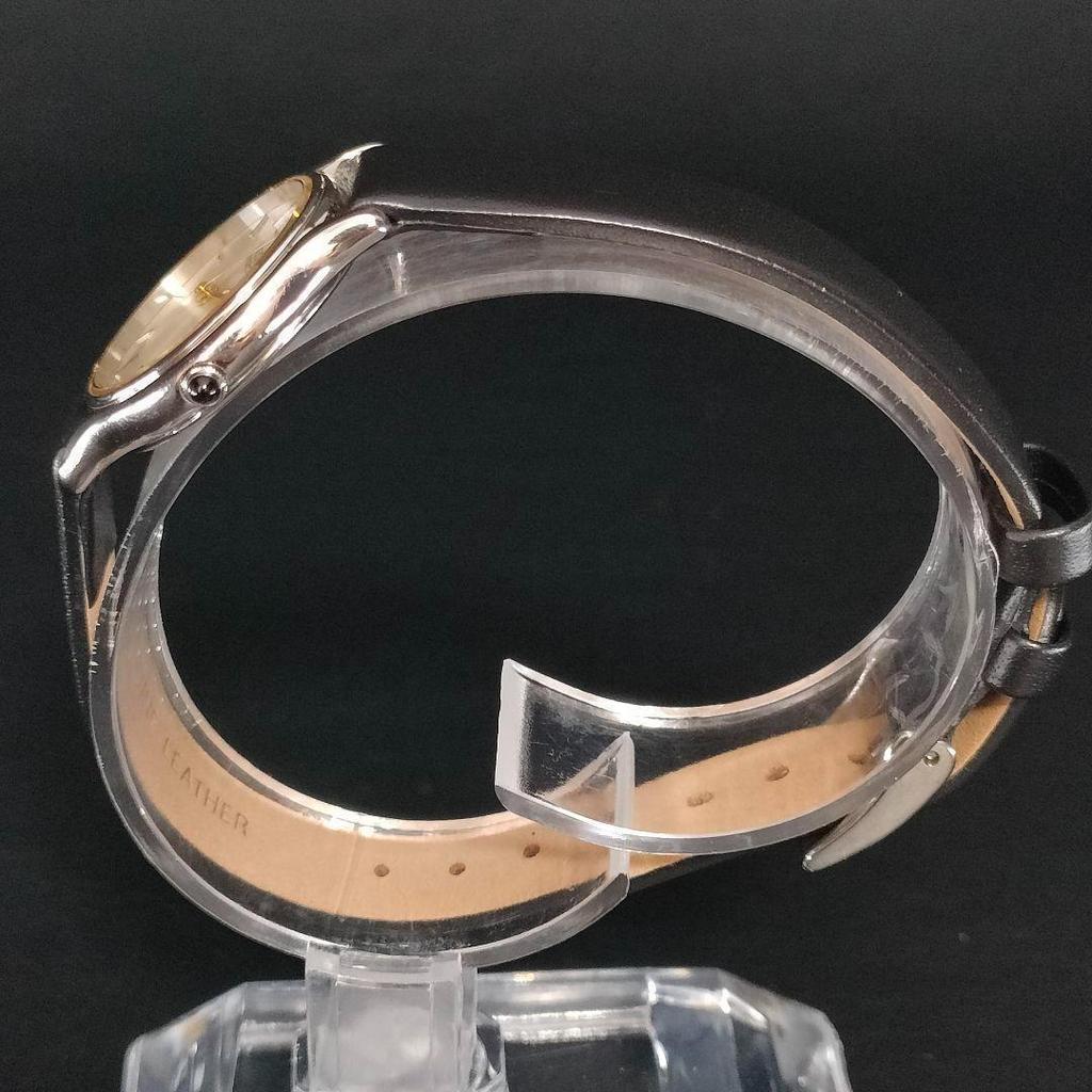 [USED] SEIKO Credor White/Black Leather Quartz