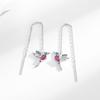 Colorful Hummingbird Earrings - Long Line Bird Design for Women