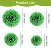 1pcs Set 7.8inch Green Paper For Birthday Party Hanging Flowers Pom Pom Paper Flower Balls Paper Pom Pom Paper Balls