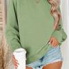 Neck 17 Colors Pullover Crew Sweatshirt Casual Long Sleeve Sweatshirt For Fall Winter Womens Clothing