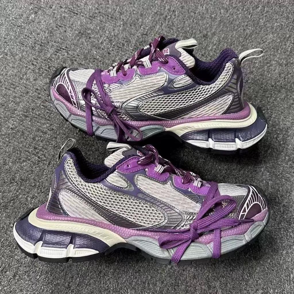 Nowe fluorescencyjne szare buty damskie retro na platformie siateczkowe codzienne buty sportowe buty podwyższające