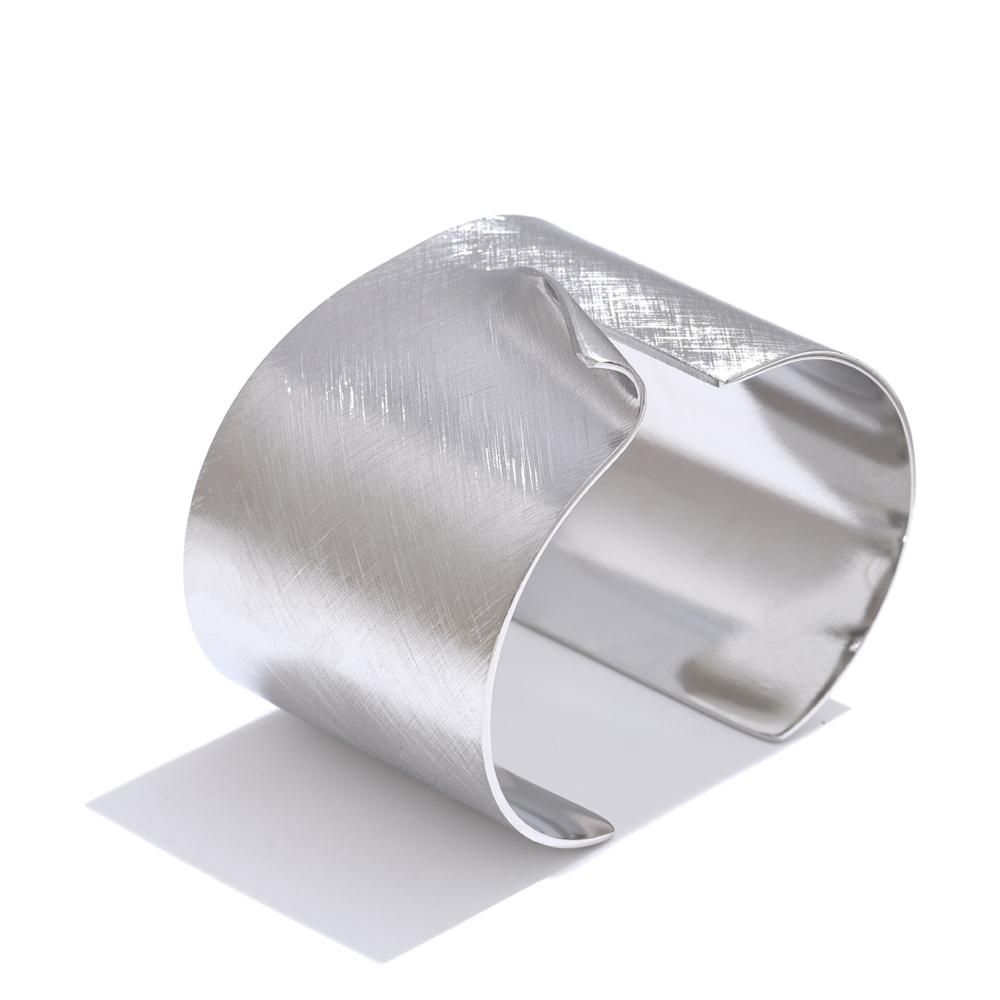 

Eetit 60 мм проволочный полированный металлический браслет-манжета широкий минималистский браслет из нержавеющей стали ювелирные изделия на запястье серебряный