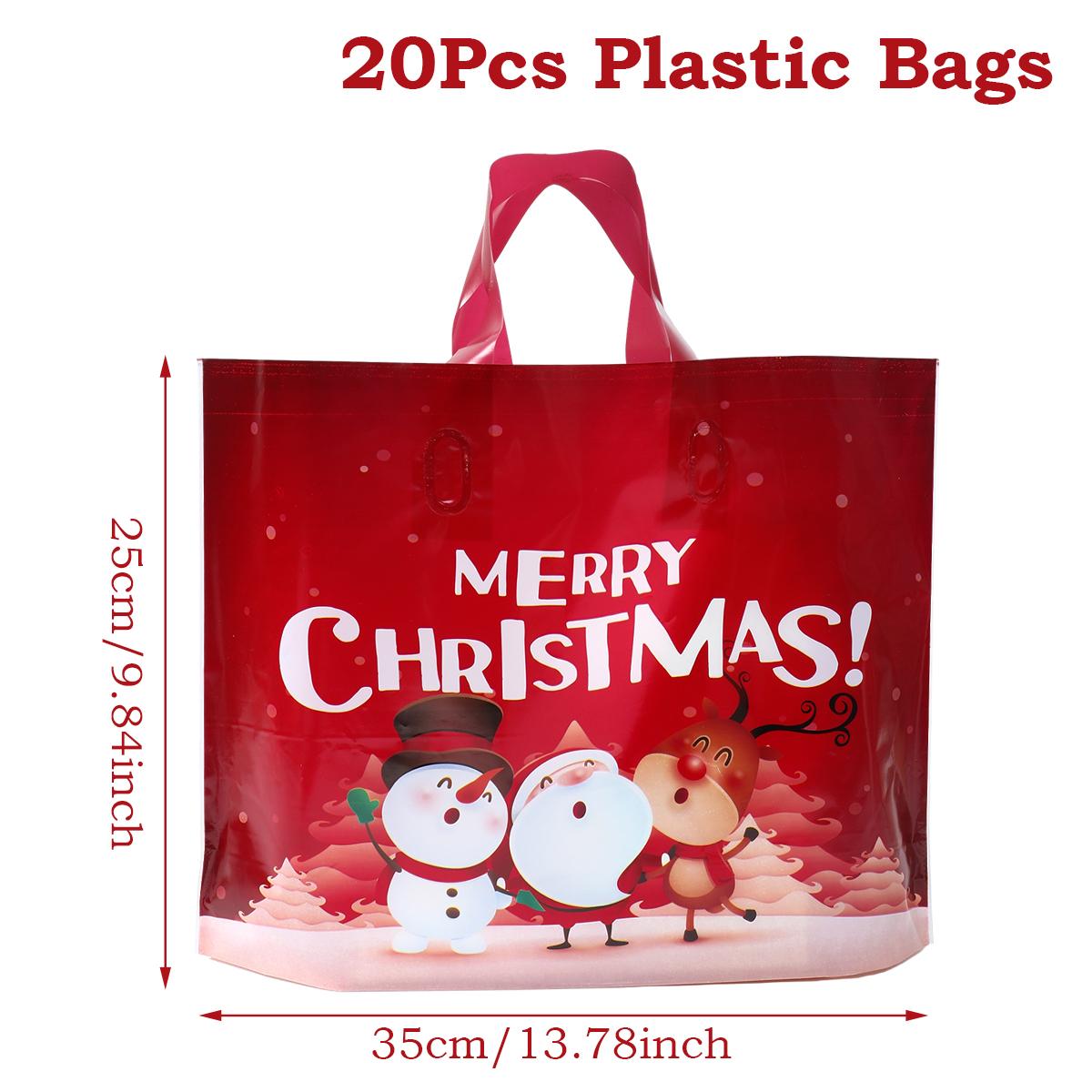 

Рождественские пластиковые подарочные пакеты Веселые рождественские украшения для дома 2025 Навидад Натал Снеговик Лось Рождественское украшение Новый год 2026