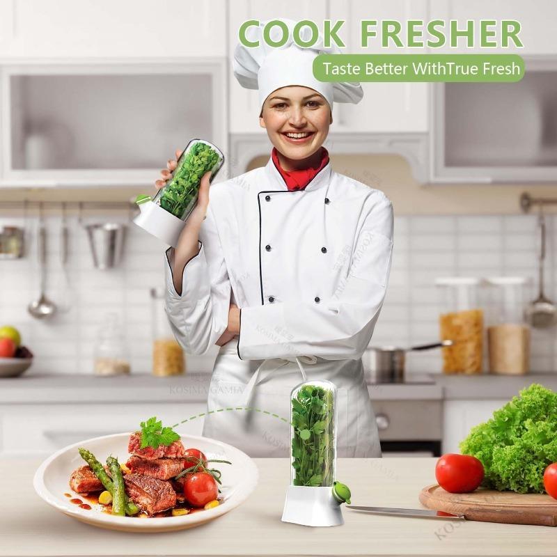 Kitchen Box Vegetable and Herb Crisper Freshness Extender Eco Friendly Material Container with Lid for Longer Lasting Produce