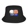 DuDu Bear And BuBu PandaS Love Bucket Hat  Harajuku FisherUnisex Caps For Unisex Women Classic Beach Travel Sun Hats Foldable Cap