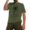 Men's Fashion Printed Round Neck Straight Shoulder Short Sleeve T-Shirt Top