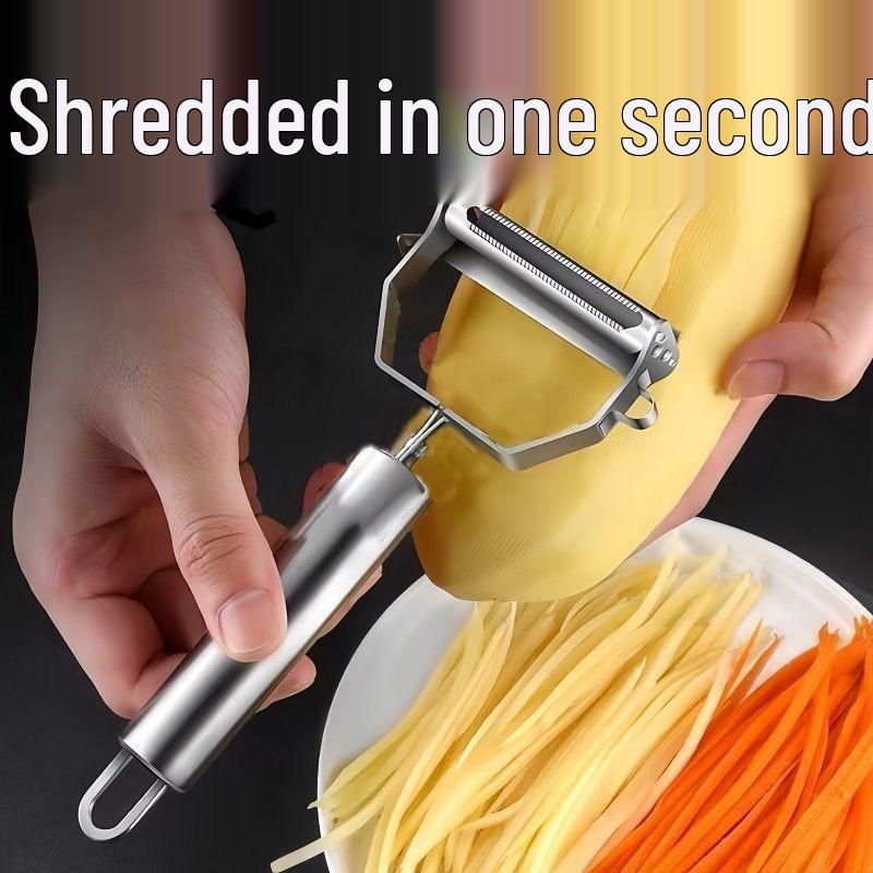 Multi-Function Stainless Steel Peeler - Ideal for Fruits, Vegetables, Melons, and Potatoes.