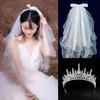Feenwald Brautkopfschmuck Schleier Set - Perfekt für Hochzeit, Heiratsantrag oder standesamtliche Trauung.