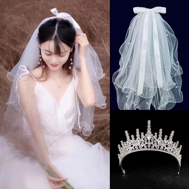 Feenwald Brautkopfschmuck Schleier Set - Perfekt für Hochzeit, Heiratsantrag oder standesamtliche Trauung.
