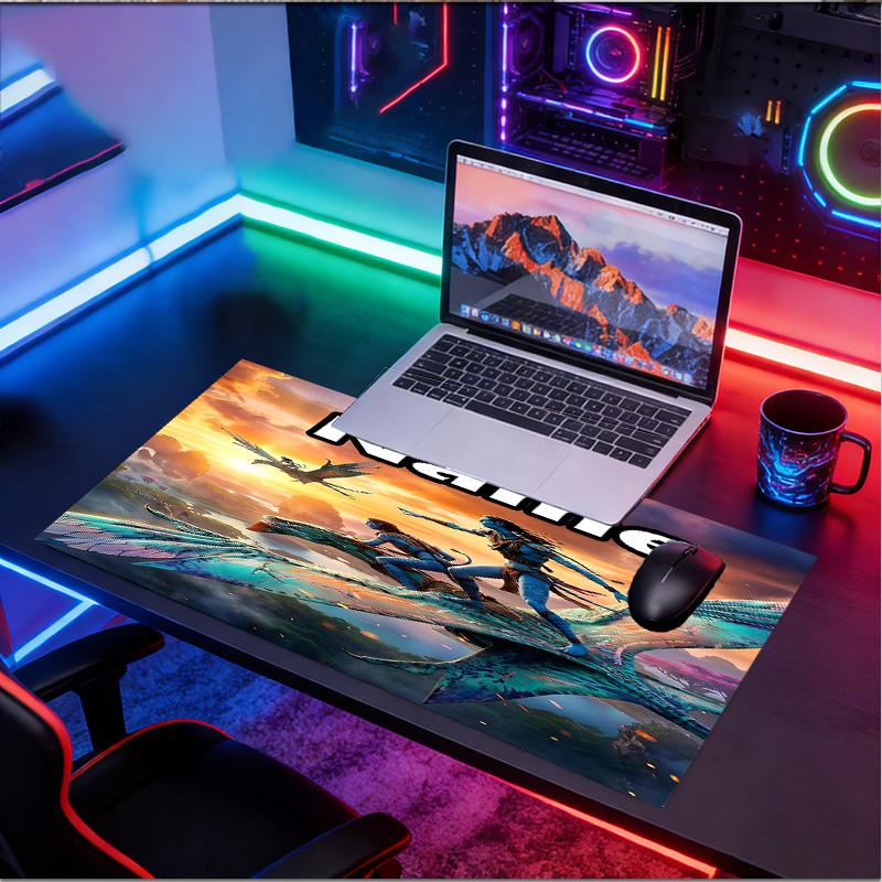 Custom Name Personalized Avatar Pattern Mousepad, Laptop PC Desk Mat, Decorative Desk Mat for Home Keyboard Pad Gift