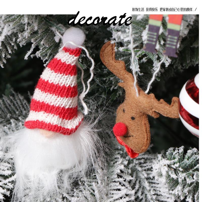 32ks/sada Sada vánočních ozdob na stromeček Elektrogalvanicky pokovené Malované Závěsné dekorace na Vánoce Narozeniny Dřevo Tkanina PS Sváteční dekorace