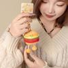 Sausage Hamburg Key Chain Drawing Feet Plush Doll Toy Mini Plush Food Pendant  Decoration