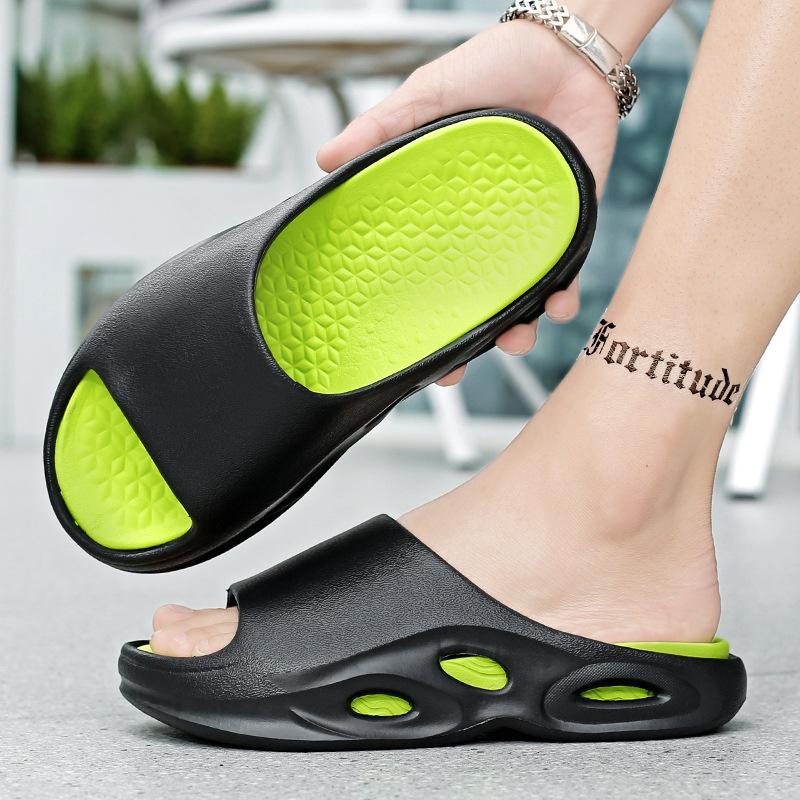 Step On Shit Slippers Fashionable Versatile Personality Thick Indoor Bathroom Non-slip Soft Bottom Comfortable Couple One-word Drag Tide Drag